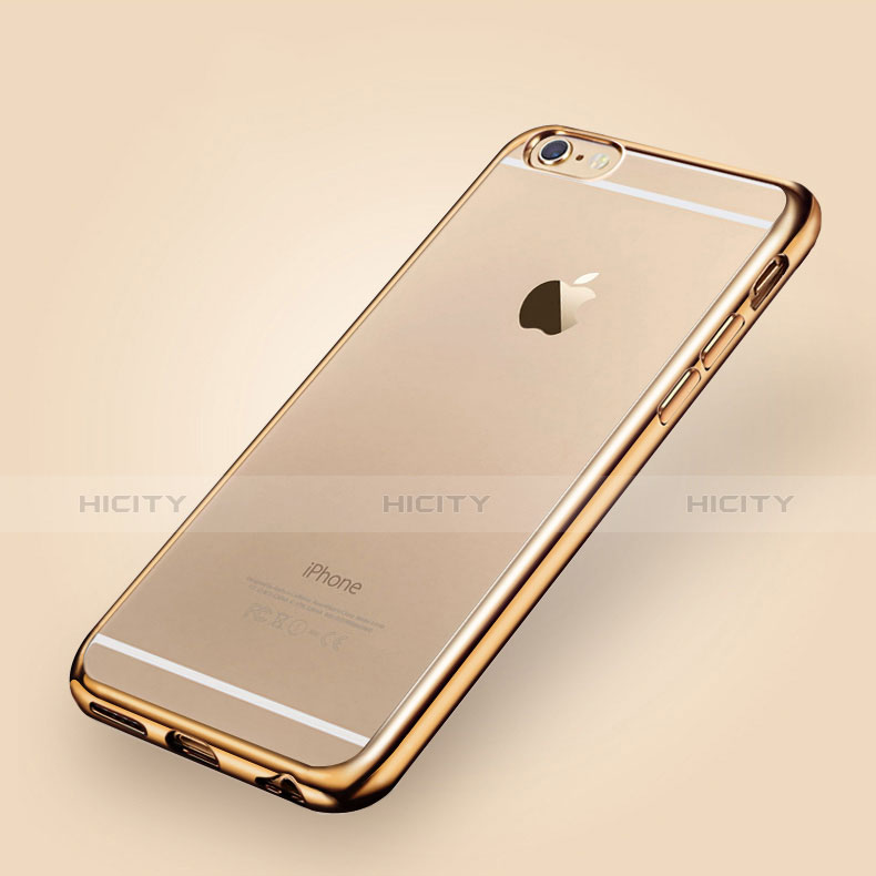 Carcasa Silicona Ultrafina Transparente H06 para Apple iPhone 6S Oro