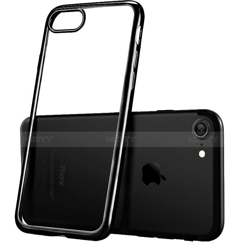 Carcasa Silicona Ultrafina Transparente H07 para Apple iPhone 8 Negro