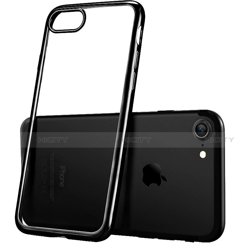 Carcasa Silicona Ultrafina Transparente H07 para Apple iPhone SE (2020) Negro