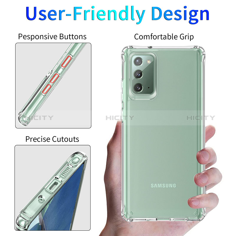 Carcasa Silicona Ultrafina Transparente K01 para Samsung Galaxy Note 20 5G Claro
