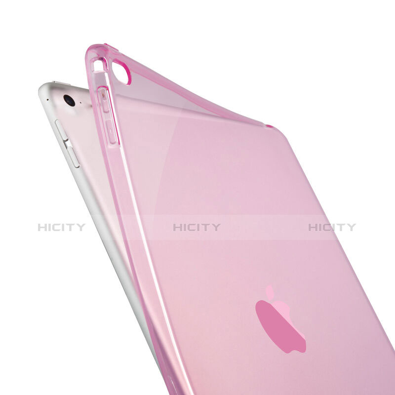 Carcasa Silicona Ultrafina Transparente para Apple iPad Air 2 Rosa