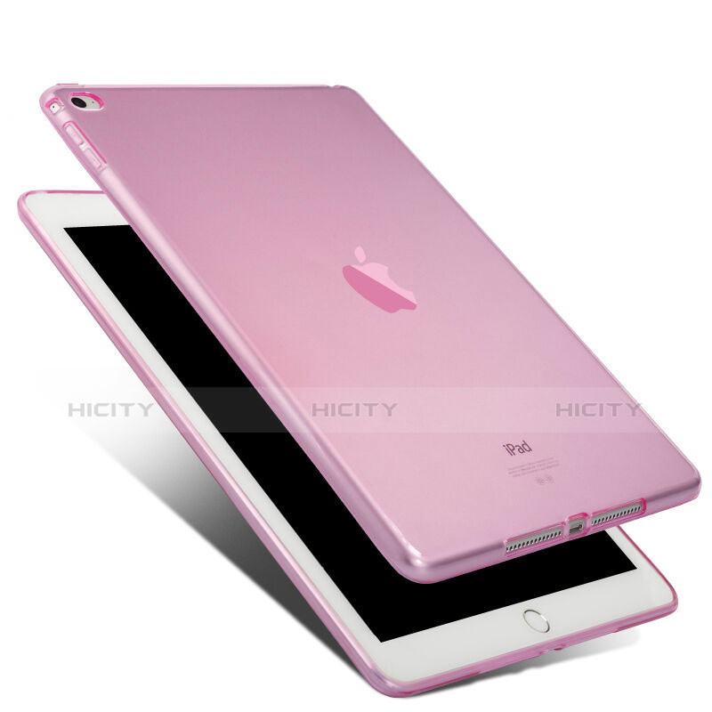 Carcasa Silicona Ultrafina Transparente para Apple iPad Air 2 Rosa