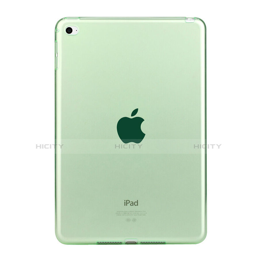 Carcasa Silicona Ultrafina Transparente para Apple iPad Mini 4 Verde