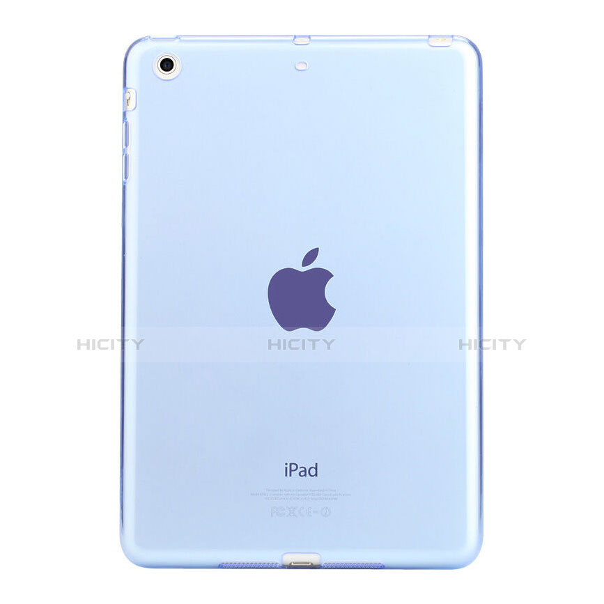 Carcasa Silicona Ultrafina Transparente para Apple iPad Mini Azul Cielo