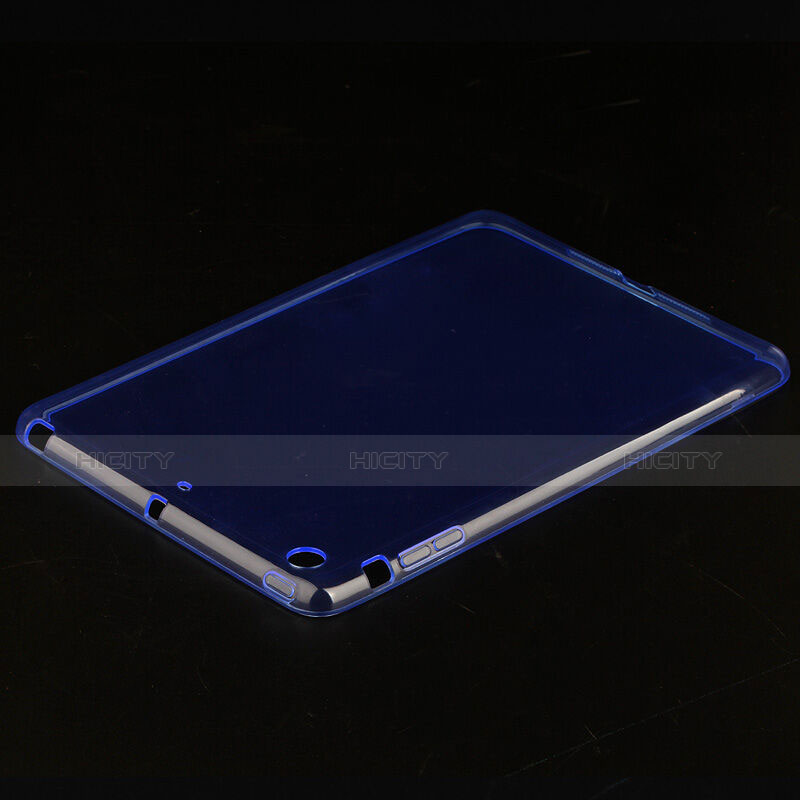 Carcasa Silicona Ultrafina Transparente para Apple iPad Mini Azul Cielo