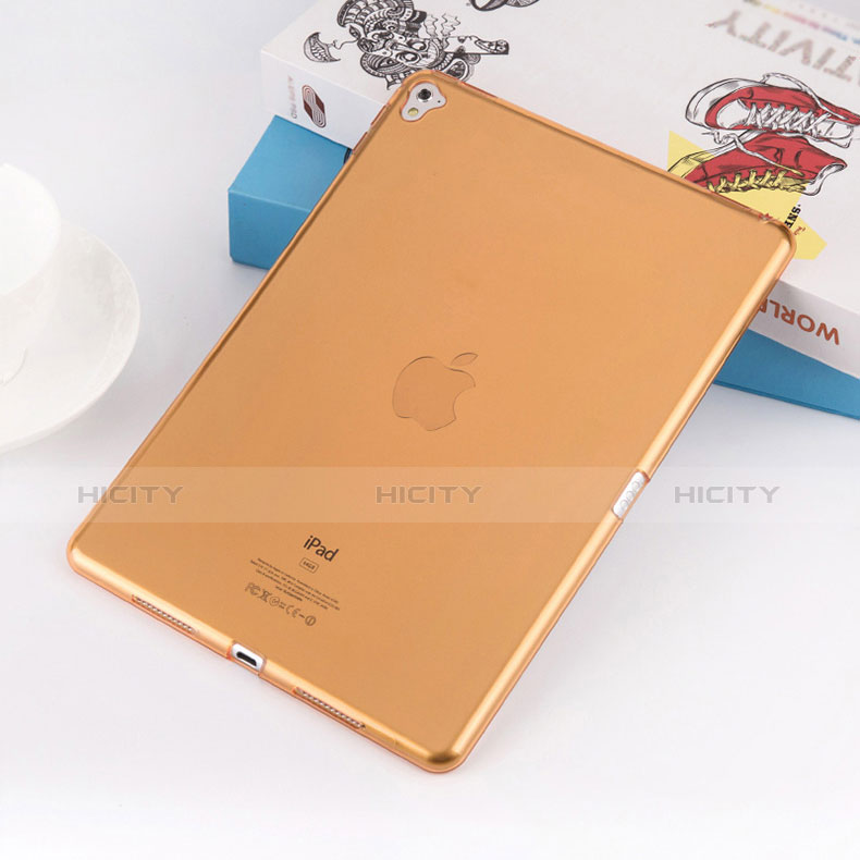 Carcasa Silicona Ultrafina Transparente para Apple iPad Pro 9.7 Oro