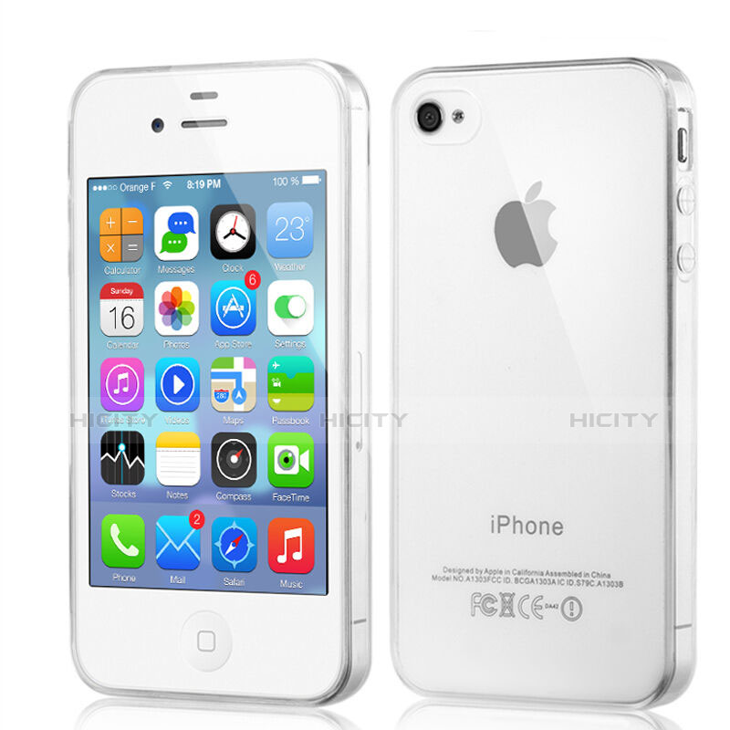 Carcasa Silicona Ultrafina Transparente para Apple iPhone 4S Claro