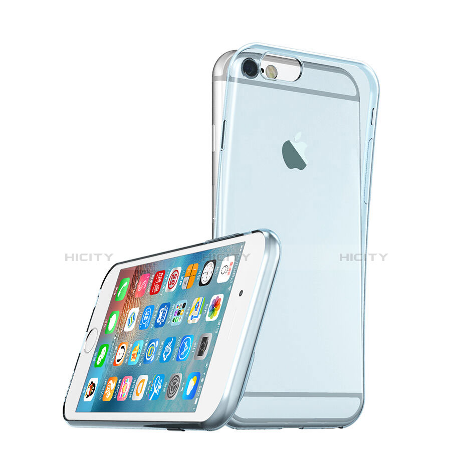 Carcasa Silicona Ultrafina Transparente para Apple iPhone 6S Azul