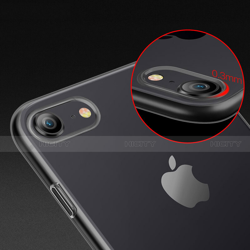 Carcasa Silicona Ultrafina Transparente para Apple iPhone SE (2020) Negro