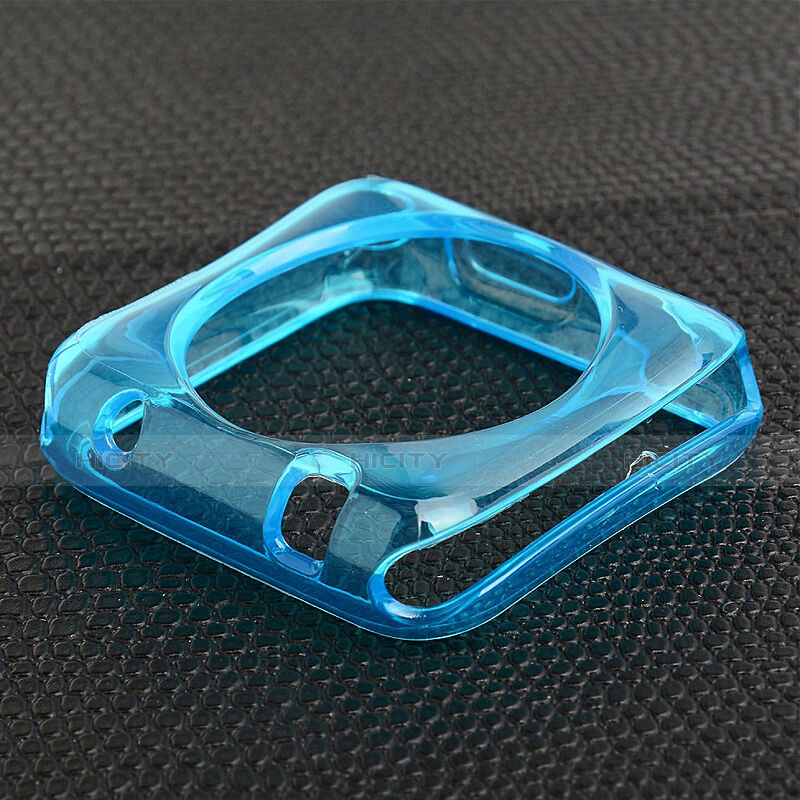 Carcasa Silicona Ultrafina Transparente para Apple iWatch 2 42mm Azul