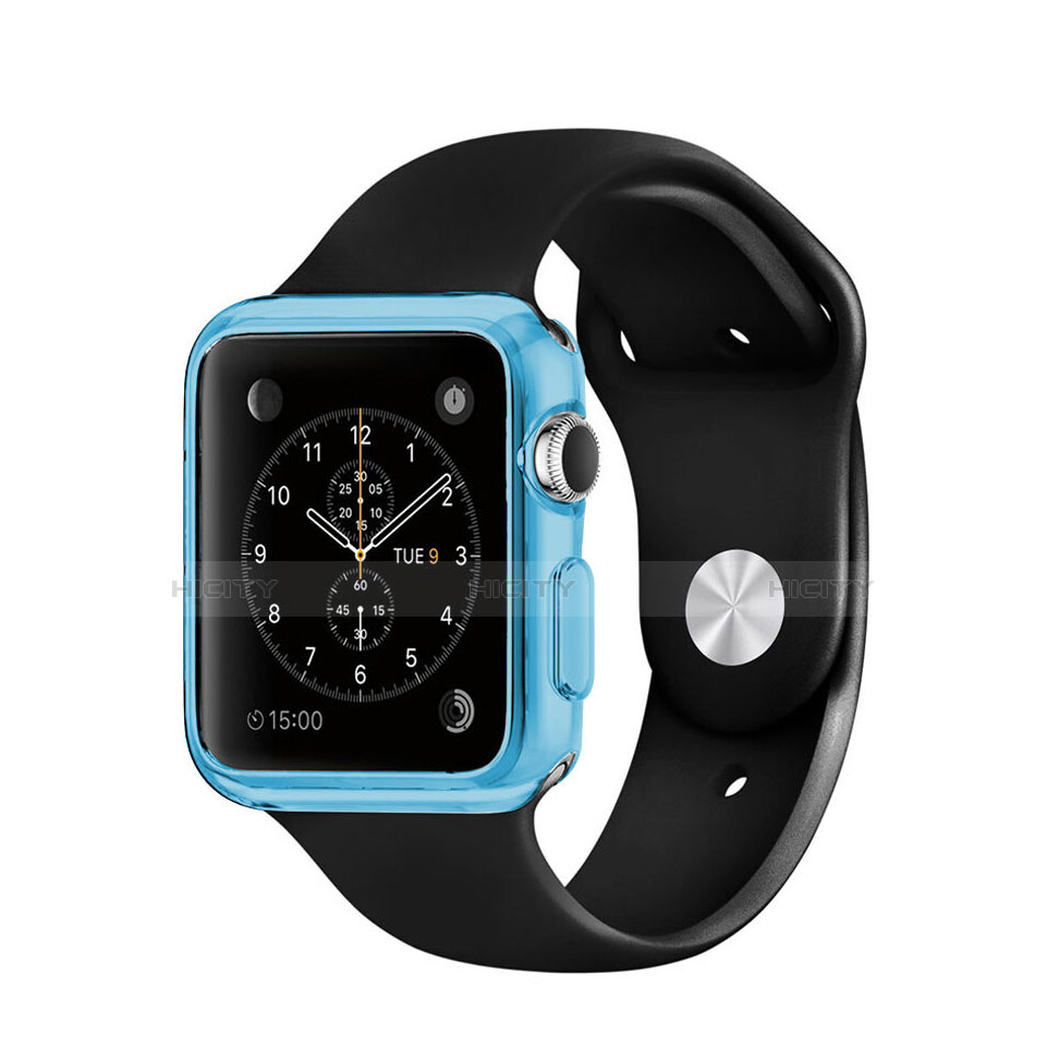 Carcasa Silicona Ultrafina Transparente para Apple iWatch 3 42mm Azul