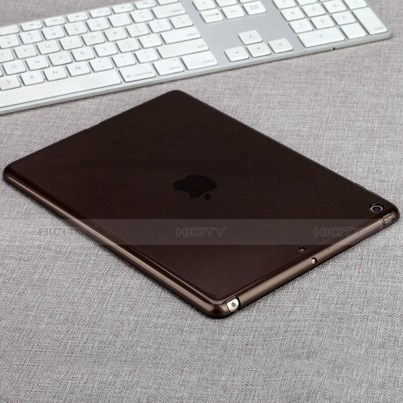 Carcasa Silicona Ultrafina Transparente para Apple New iPad 9.7 (2017) Gris