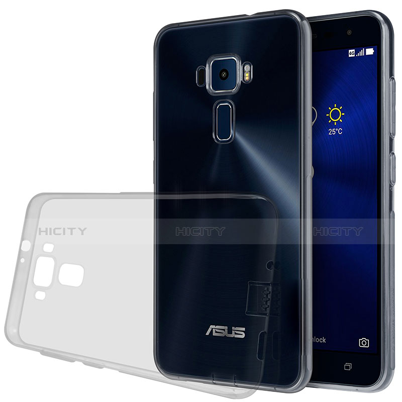 Carcasa Silicona Ultrafina Transparente para Asus Zenfone 3 ZE552KL Gris