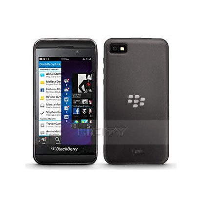 Carcasa Silicona Ultrafina Transparente para Blackberry Z10 Gris