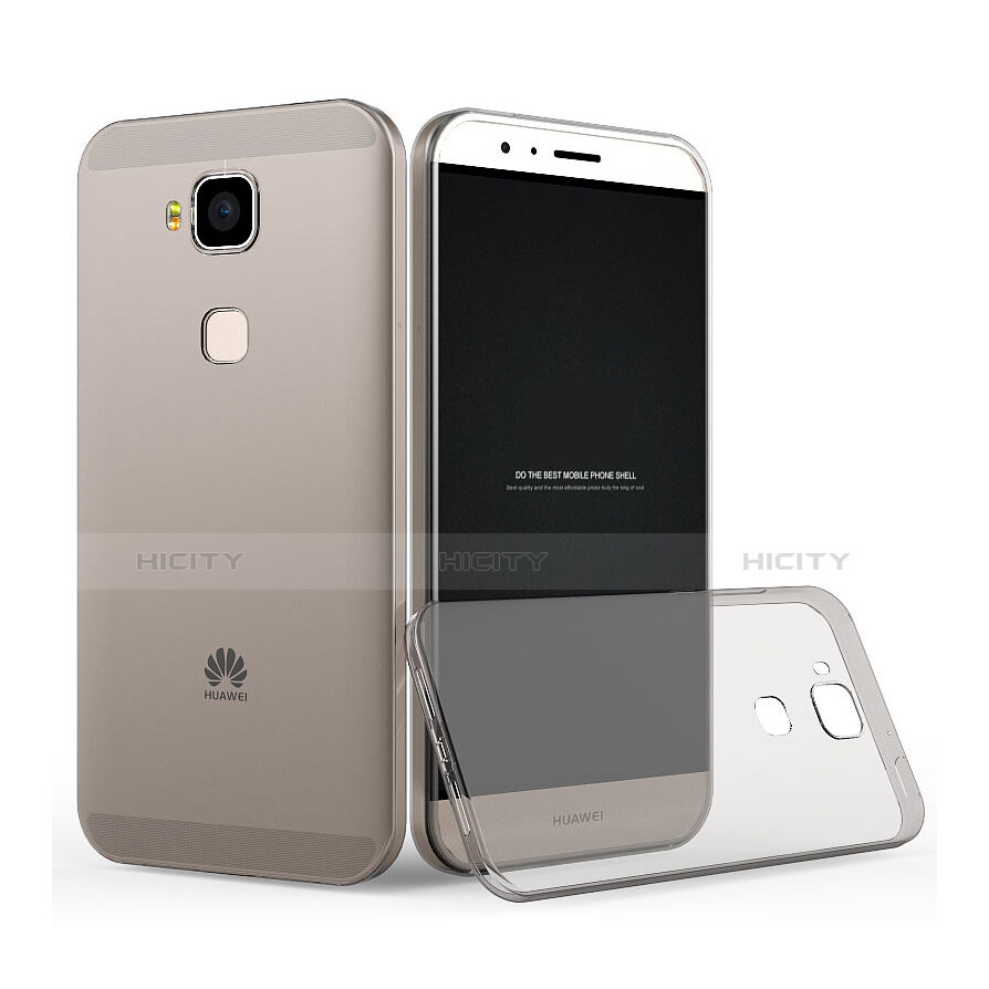 Carcasa Silicona Ultrafina Transparente para Huawei G7 Plus Gris