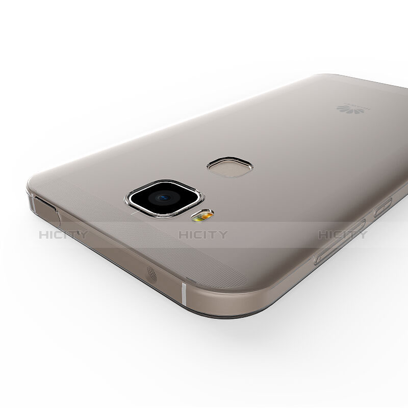 Carcasa Silicona Ultrafina Transparente para Huawei G7 Plus Gris