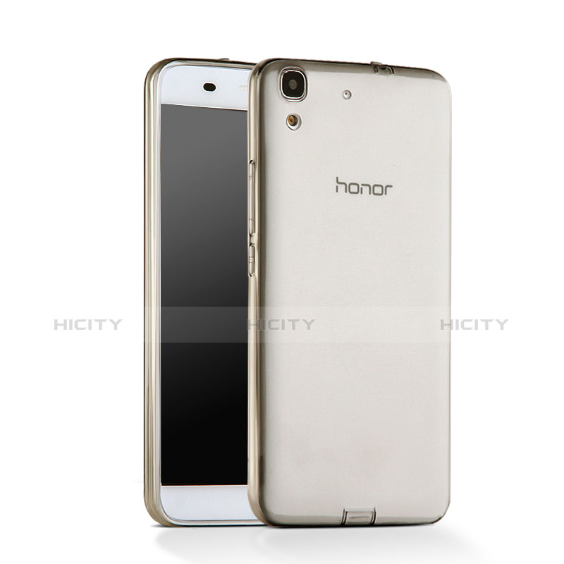 Carcasa Silicona Ultrafina Transparente para Huawei Honor 4A Gris