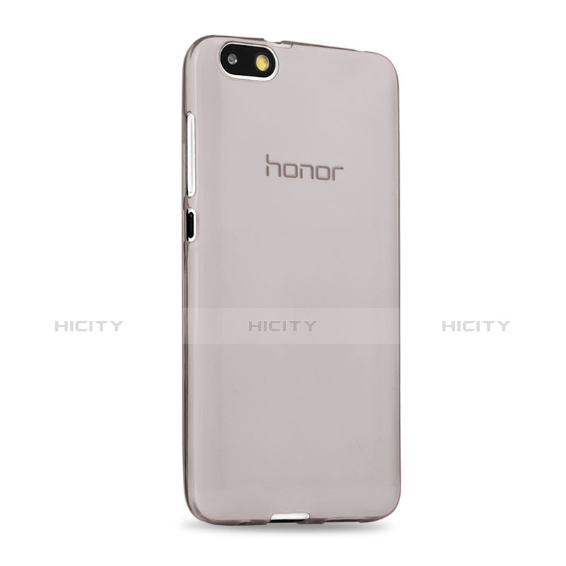 Carcasa Silicona Ultrafina Transparente para Huawei Honor 4X Gris