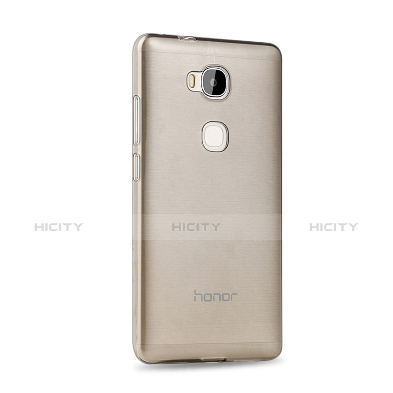 Carcasa Silicona Ultrafina Transparente para Huawei Honor 5X Gris