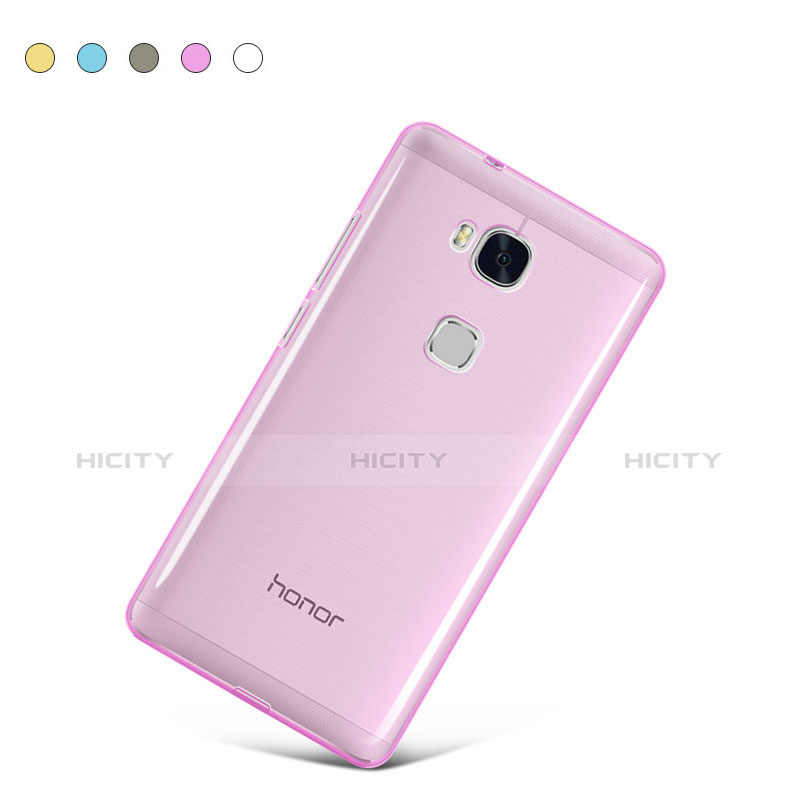Carcasa Silicona Ultrafina Transparente para Huawei Honor 5X Rosa