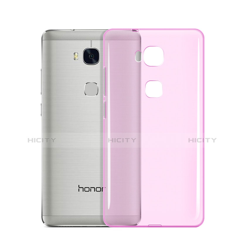 Carcasa Silicona Ultrafina Transparente para Huawei Honor 5X Rosa