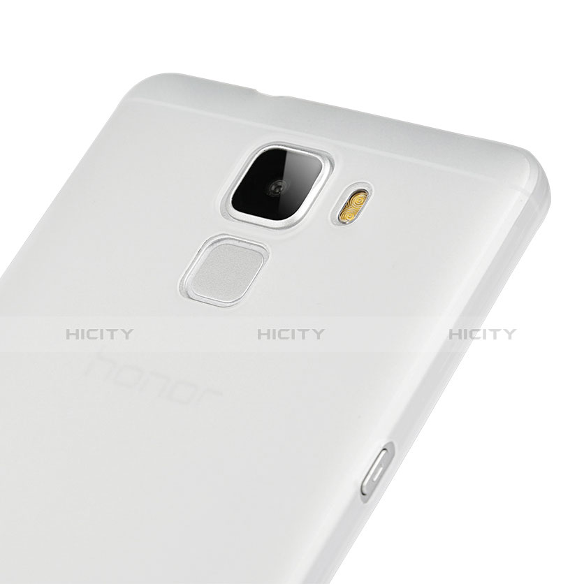 Carcasa Silicona Ultrafina Transparente para Huawei Honor 7 Dual SIM Blanco