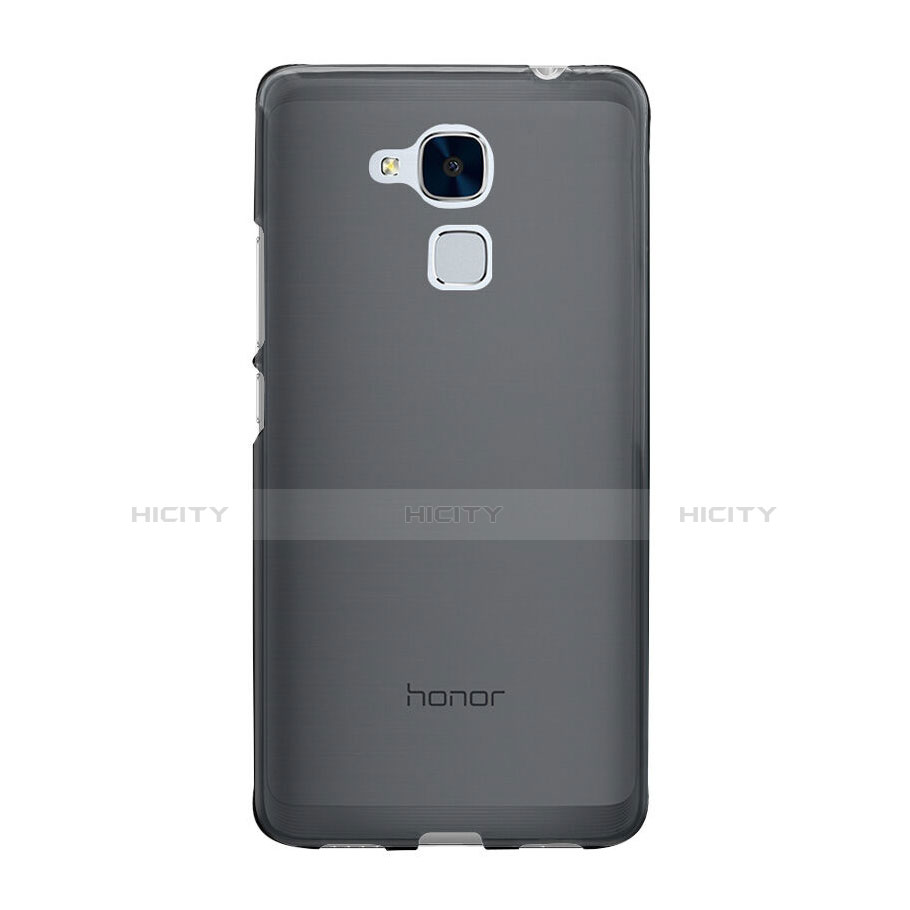 Carcasa Silicona Ultrafina Transparente para Huawei Honor 7 Lite Gris