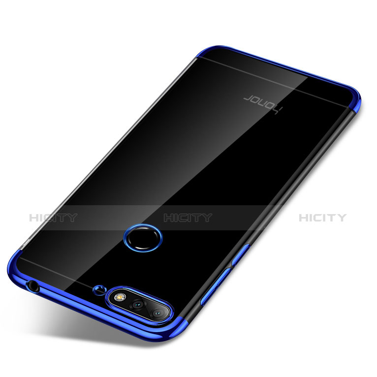 Carcasa Silicona Ultrafina Transparente para Huawei Honor 7A Azul