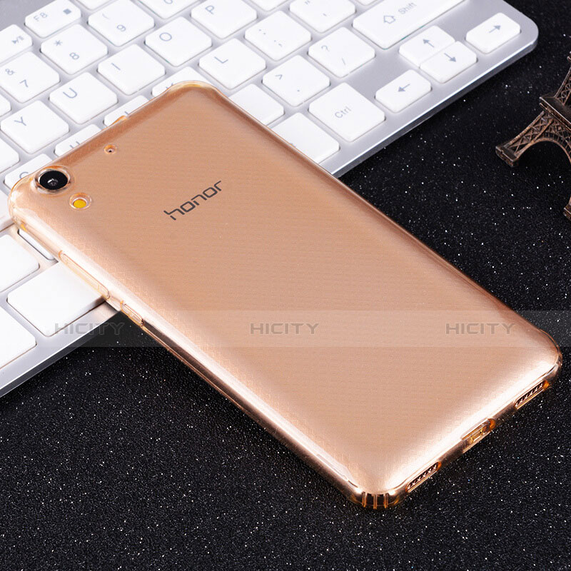 Carcasa Silicona Ultrafina Transparente para Huawei Honor Holly 3 Oro