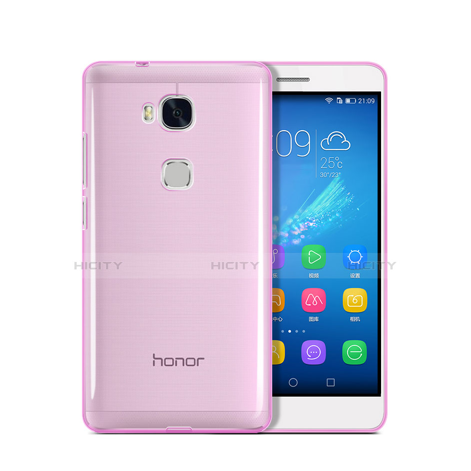 Carcasa Silicona Ultrafina Transparente para Huawei Honor Play 5X Rosa