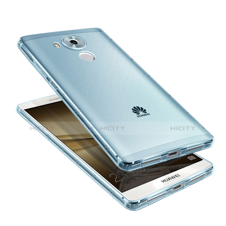 Carcasa Silicona Ultrafina Transparente para Huawei Mate 8 Azul