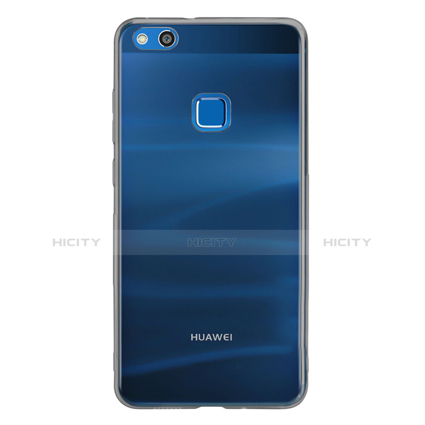 Carcasa Silicona Ultrafina Transparente para Huawei P10 Lite Gris