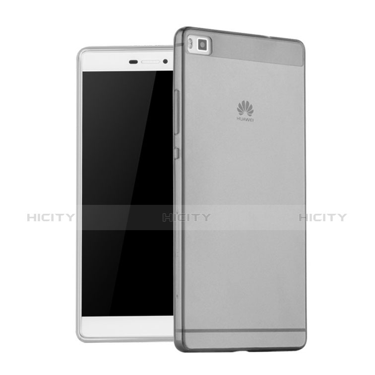 Carcasa Silicona Ultrafina Transparente para Huawei P8 Gris