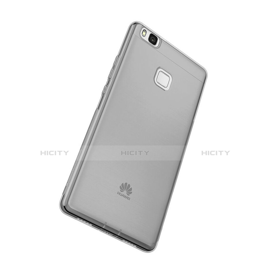 Carcasa Silicona Ultrafina Transparente para Huawei P9 Lite Gris