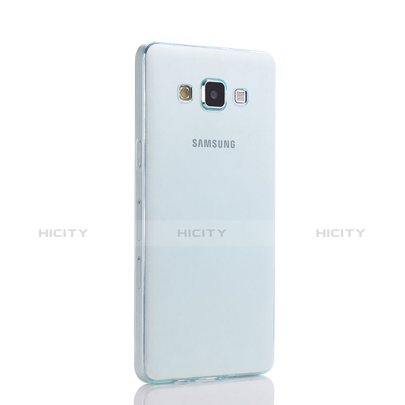 Carcasa Silicona Ultrafina Transparente para Samsung Galaxy A5 SM-500F Azul