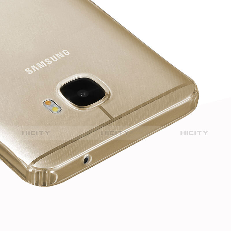 Carcasa Silicona Ultrafina Transparente para Samsung Galaxy C5 SM-C5000 Oro