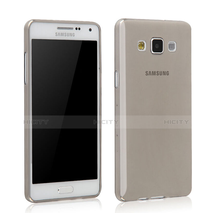 Carcasa Silicona Ultrafina Transparente para Samsung Galaxy Grand 3 G7200 Gris