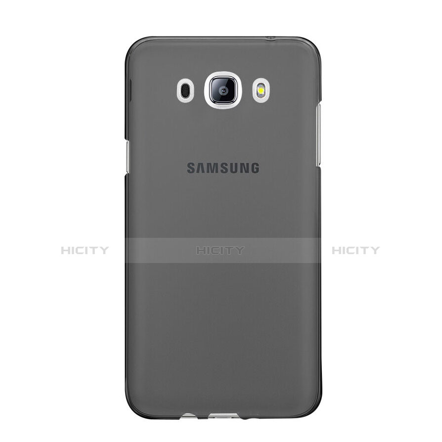 Carcasa Silicona Ultrafina Transparente para Samsung Galaxy J5 Duos (2016) Gris