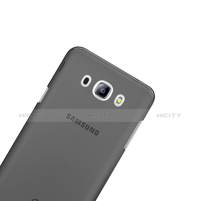 Carcasa Silicona Ultrafina Transparente para Samsung Galaxy J5 Duos (2016) Gris