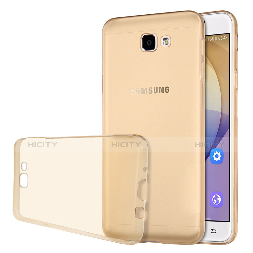 Carcasa Silicona Ultrafina Transparente para Samsung Galaxy J5 Prime G570F Oro
