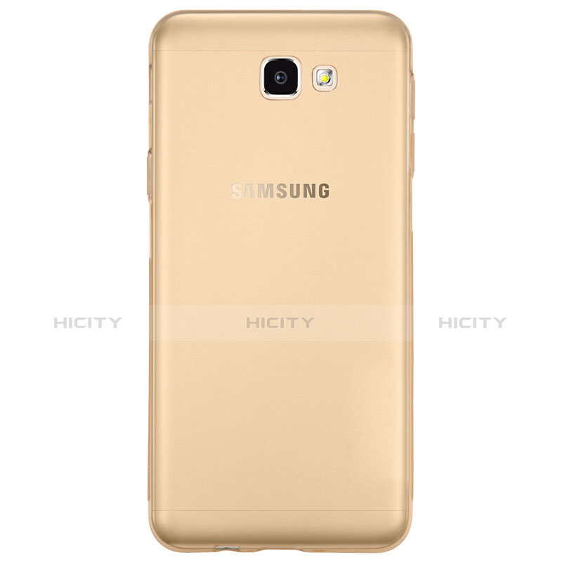 Carcasa Silicona Ultrafina Transparente para Samsung Galaxy J5 Prime G570F Oro