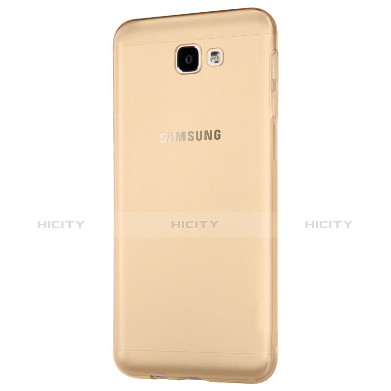 Carcasa Silicona Ultrafina Transparente para Samsung Galaxy J5 Prime G570F Oro