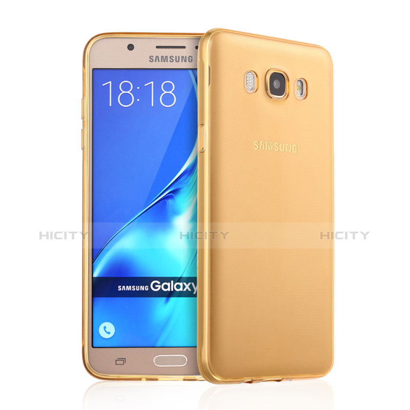 Carcasa Silicona Ultrafina Transparente para Samsung Galaxy J7 (2016) J710F J710FN Oro