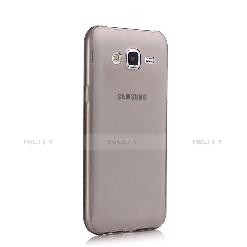Carcasa Silicona Ultrafina Transparente para Samsung Galaxy J7 SM-J700F J700H Gris