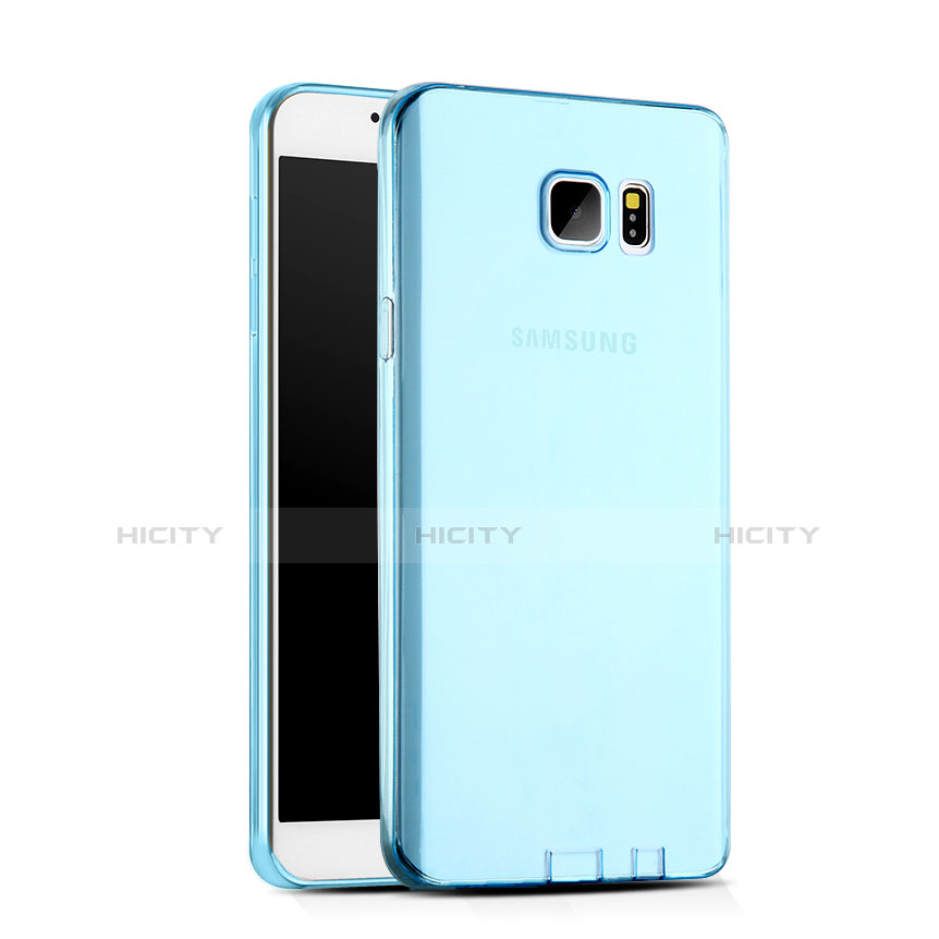 Carcasa Silicona Ultrafina Transparente para Samsung Galaxy Note 5 N9200 N920 N920F Azul