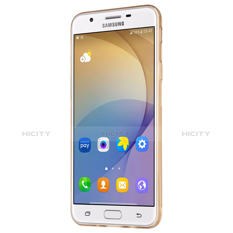Carcasa Silicona Ultrafina Transparente para Samsung Galaxy On5 (2016) G570 G570F Oro