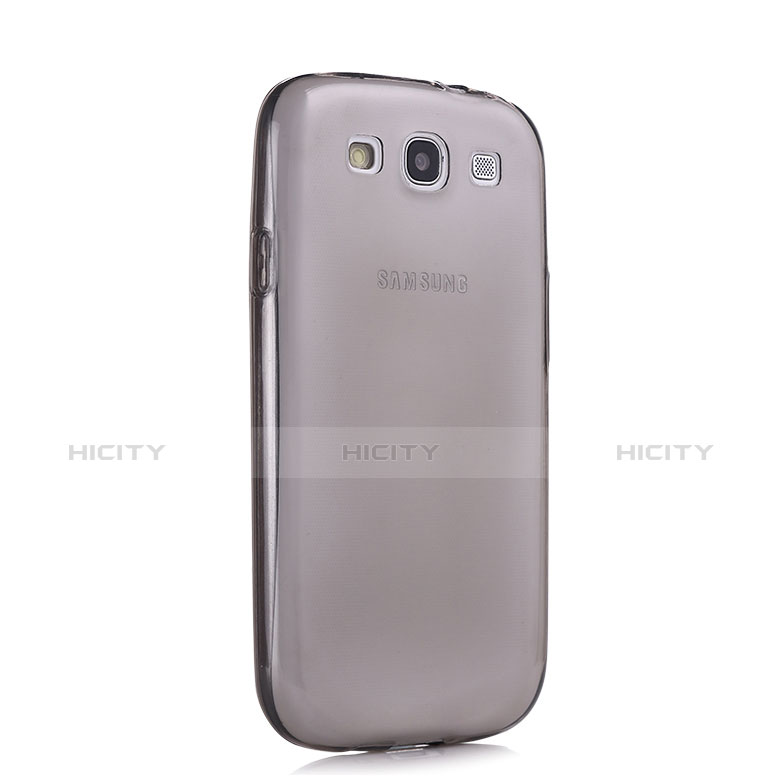 Carcasa Silicona Ultrafina Transparente para Samsung Galaxy S3 III LTE 4G Gris