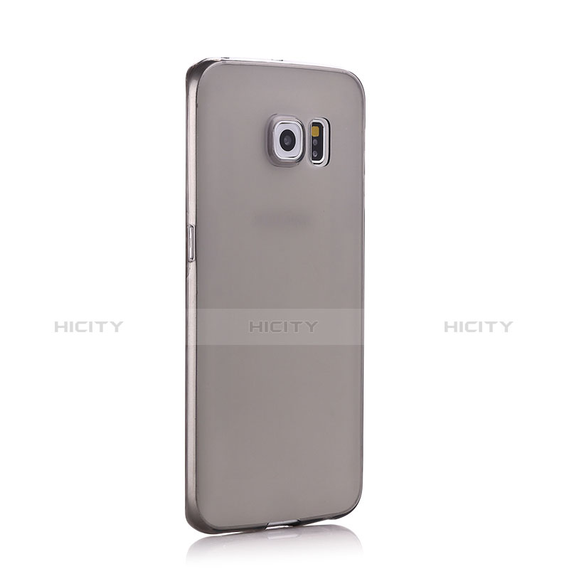 Carcasa Silicona Ultrafina Transparente para Samsung Galaxy S6 Edge+ Plus SM-G928F Gris