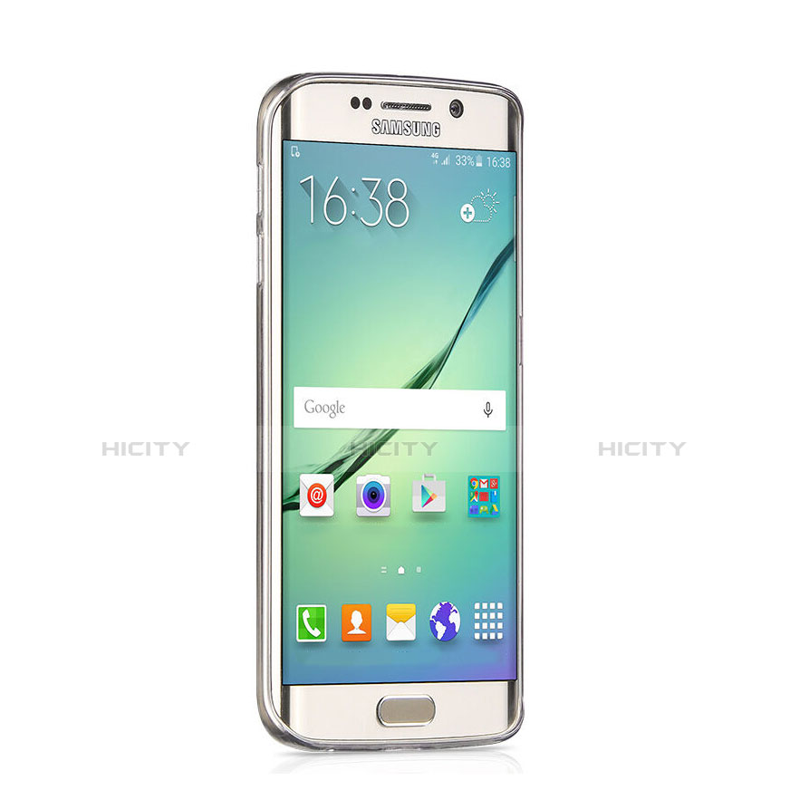 Carcasa Silicona Ultrafina Transparente para Samsung Galaxy S6 Edge SM-G925 Gris
