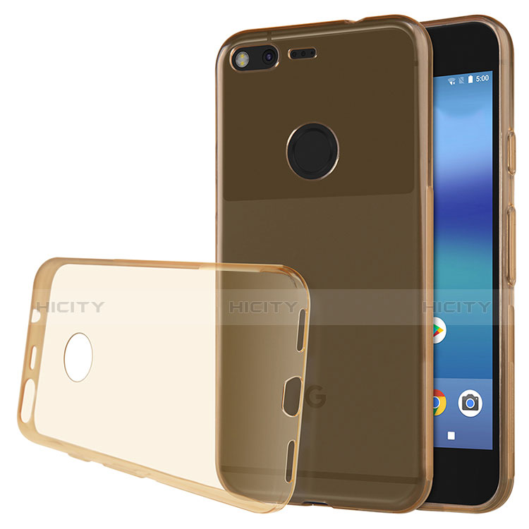 Carcasa Silicona Ultrafina Transparente T02 para Google Pixel Oro